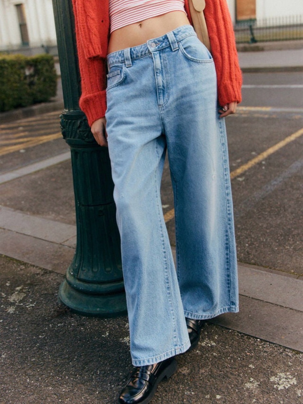 NWT Cotton On Super Baggy Leg Jeans — Breeze Blue Worn, US 8 / AU 12. #17